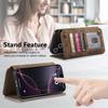 3-in-1 Luxury Leather Wallet Case for iPhone XS/11/12/13/14/15/16/17 w/ Stand, Shockproof, RFID, Multi-Slot & Zipper