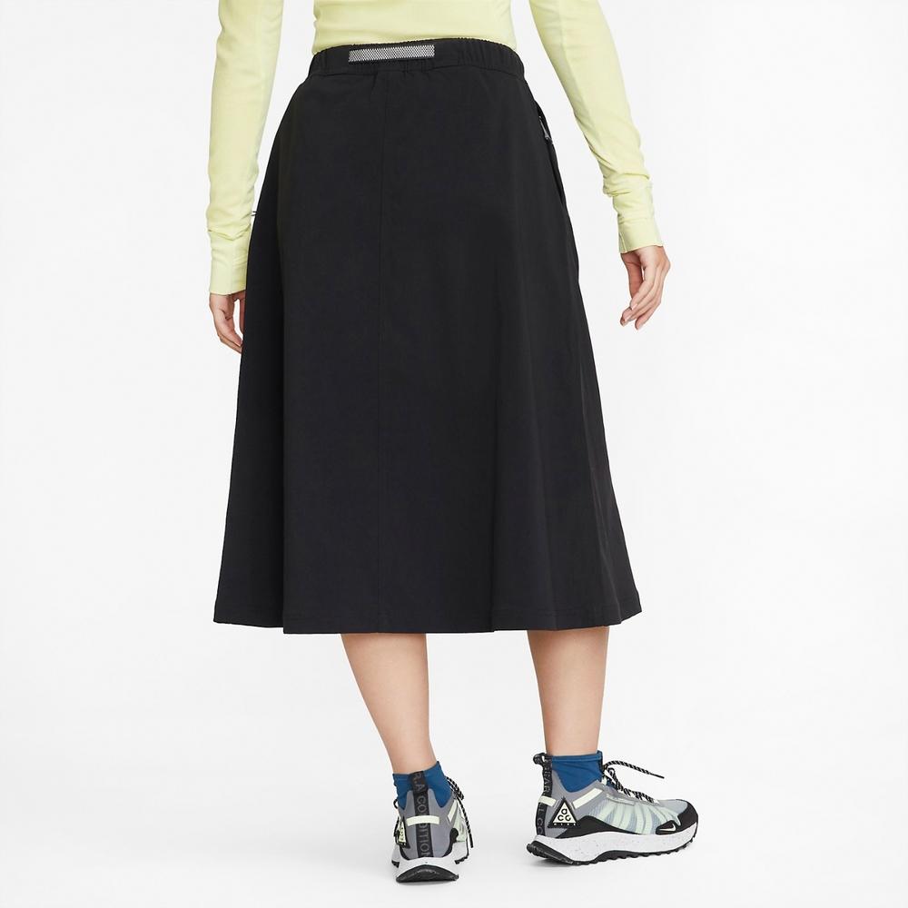 Nike ACG Series SS22 Solid Color Loose High Waist A-Line Skirt Women Skirts Black DN5488-010