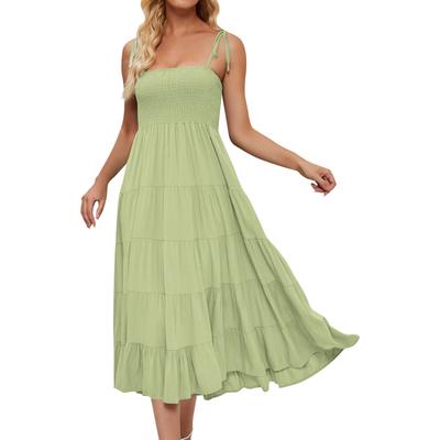 Women's Solid Color Sleeveless Long Dresses