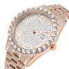 UWIN Men Women Watches Stainless Steel Band Fashion Luxury Rhinestones Quartz Elegant Casual Wristwatches Business Watch