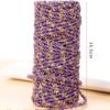 2.5mmx15m Glitter Metallic Braided Cord - 2-Ply Sparkle Rope for Gift Wrapping, Jewelry Making, Clothing Accessories & Craft DIY