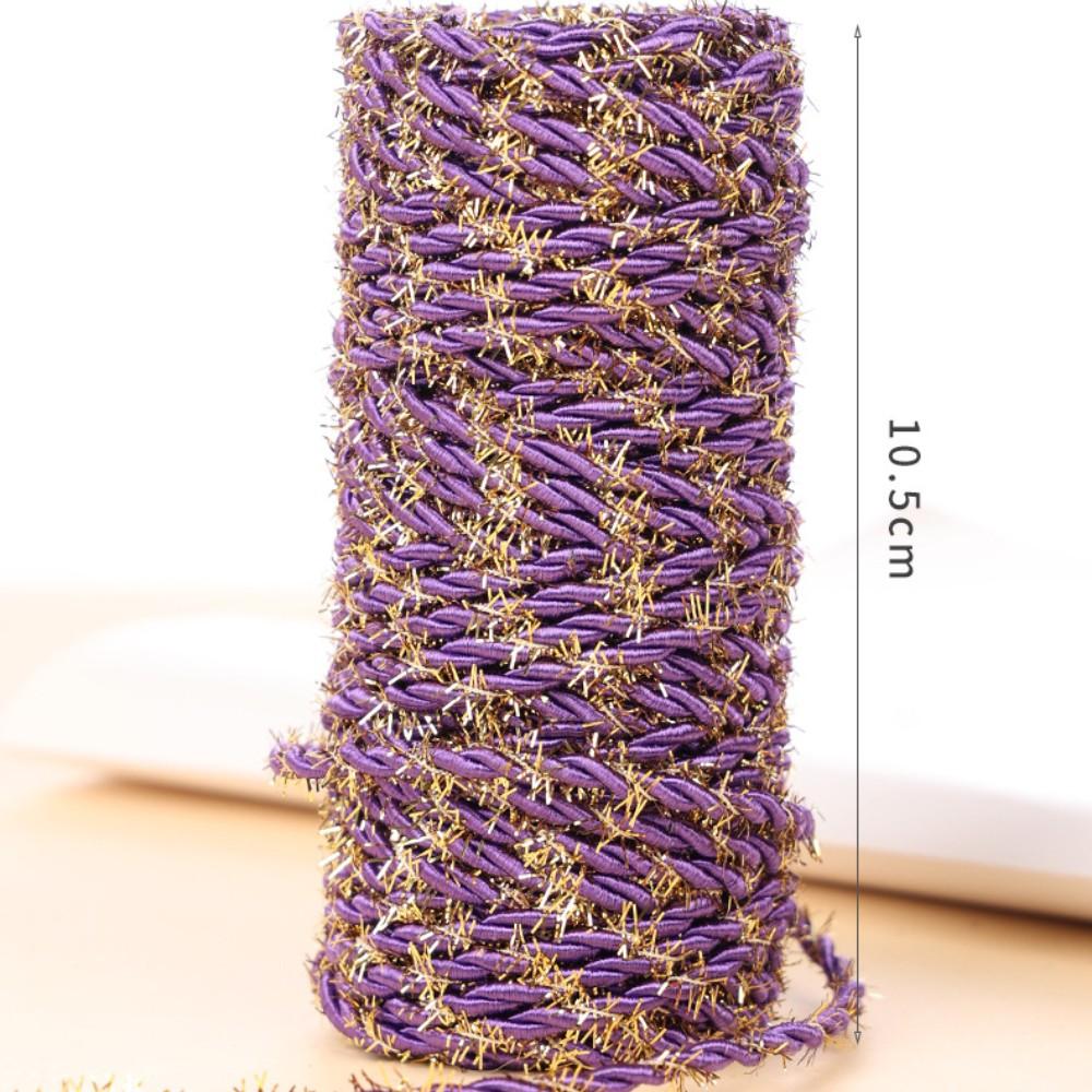2.5mmx15m Glitter Metallic Braided Cord - 2-Ply Sparkle Rope for Gift Wrapping, Jewelry Making, Clothing Accessories & Craft DIY