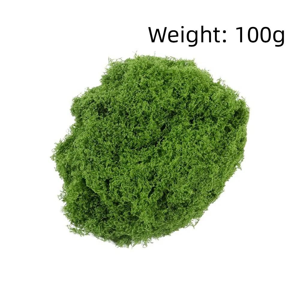 100G Artificial Moss Mini Landscape Green Moss Miniature Scene Moss Terrarium DIY Craft Preserved Plant Moss Garden Decor