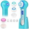 5 in 1 Electric Facial Cleansing Brush Blackhead Remover Pore Vacuum Cleaner Deep Cleaning Face Care Black Head Removal Machine