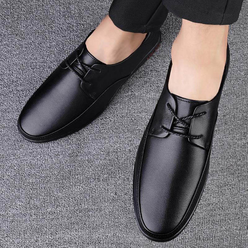 Fashion 2024 New Mens Oxfords Shoes Male Comfortable Outdoor Flats Genuine Leather Men Casual Office Shoes Handmade Men Lace-Up Footwear