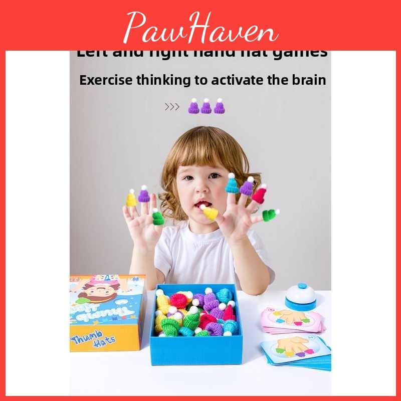 Hats Left Thumb Right Hand Training Toy Kids Early Education Cognition Color