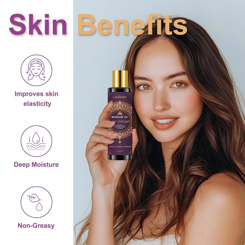 MASSAGE OIL-Deeply Moisturizes and Relaxes the Skin, Alleviates Dryness, Improves Skin Elasticity, and Relieves Stress, 200ml