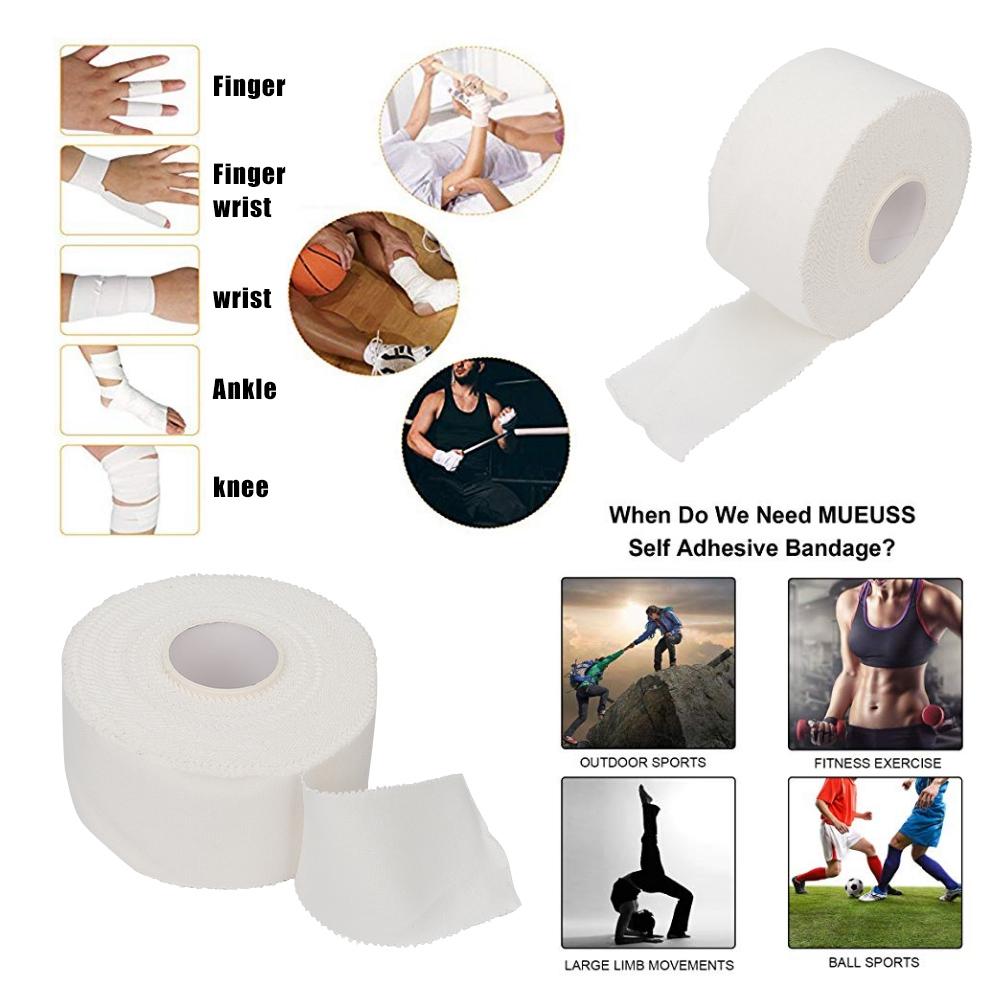 White Picot Edge Sports Tape First Aid Strap Band Finger Ankle Care Bandage Tape