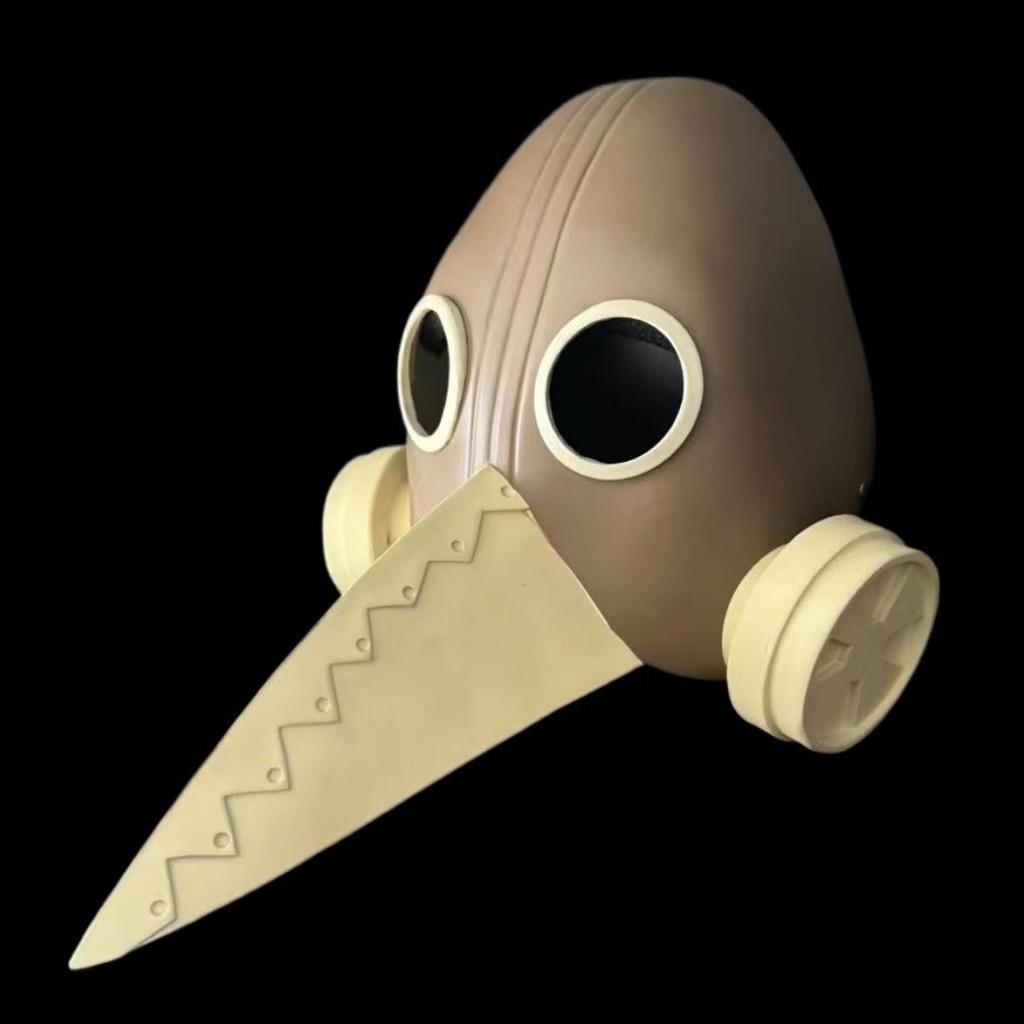 Maschera Chainsaw Man in Resina Oggetto di Scena con Design a Becco d'Uccello per Decorazioni di Natale e Halloween