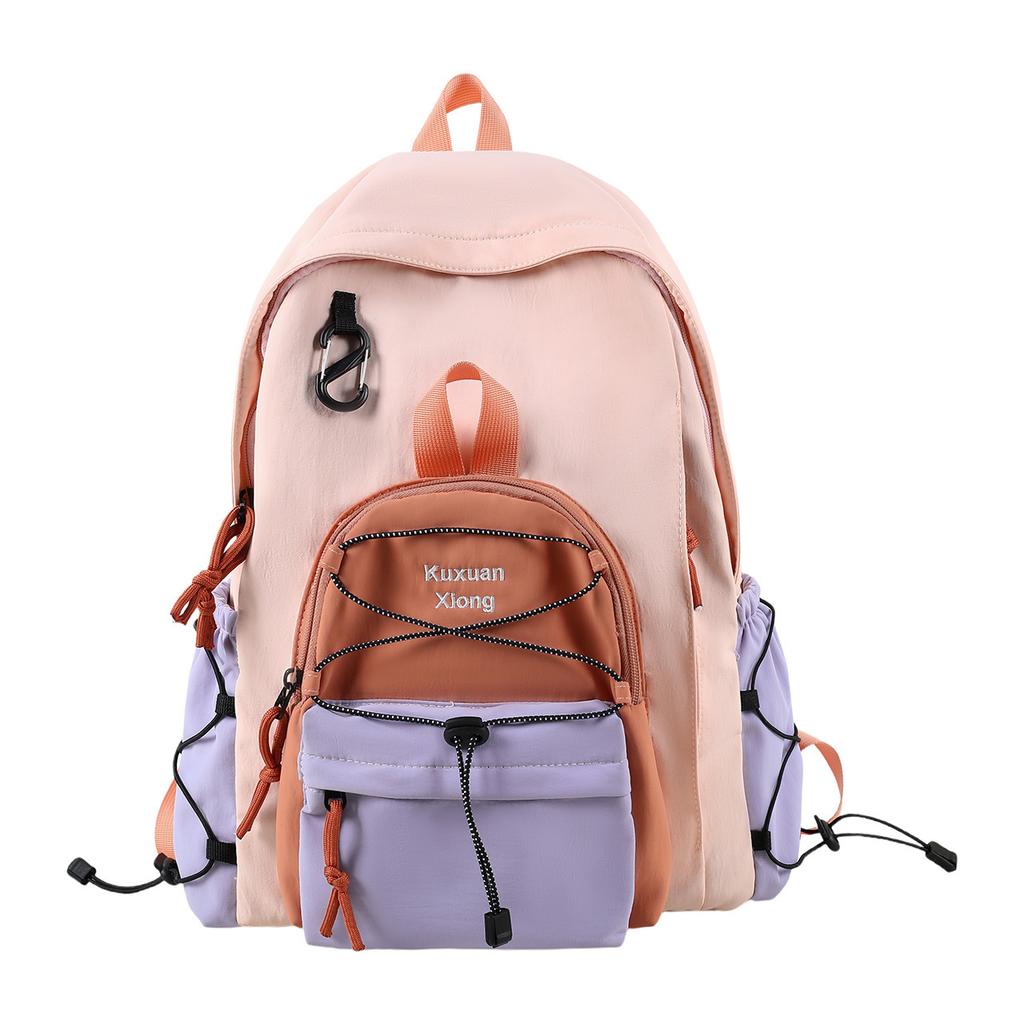 Schoolbag high-value backpack men's and women's outdoor mountain color matching hiking backpack junior high school college students commuting