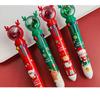 Elementary School Elk Merry Christmas Ten Color Pen Christmas Ballpoint Pen Stationery Santa Claus