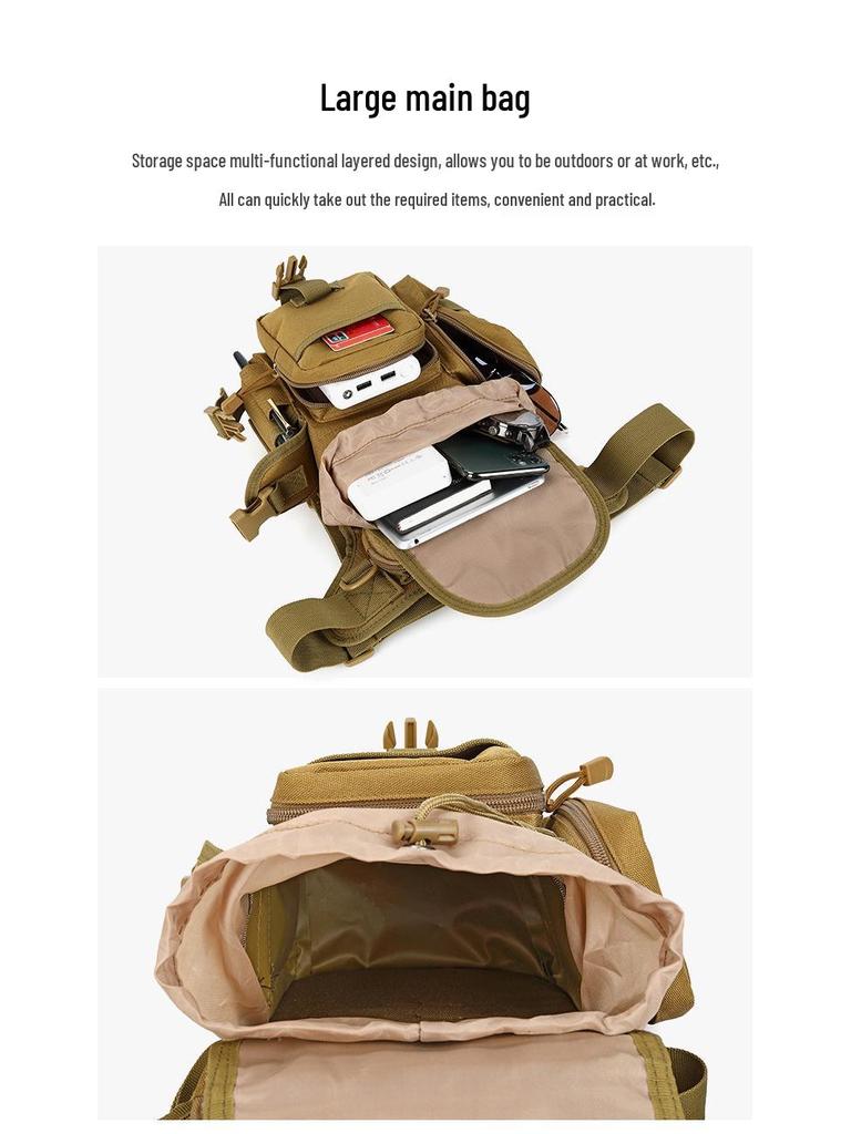 Tactical Waterproof Camouflage Leg and Waist Bag, Multifunctional Outdoor Sports Pouch for Mobile Phone and Gear.