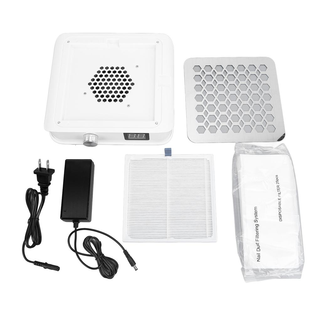 60W Sběrač prachu na nehty s jemným síťovým filtrem Výkonný vakuový ventilátor Odvětrávaný sběrač prachu Odsavač pro