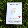 7Pcs Bunny Pocket Hug Card Positive Keepsake Card with Cute Resin Mini Bunny Emotional Support Card Gift for Friends Easter Basket Stuffers