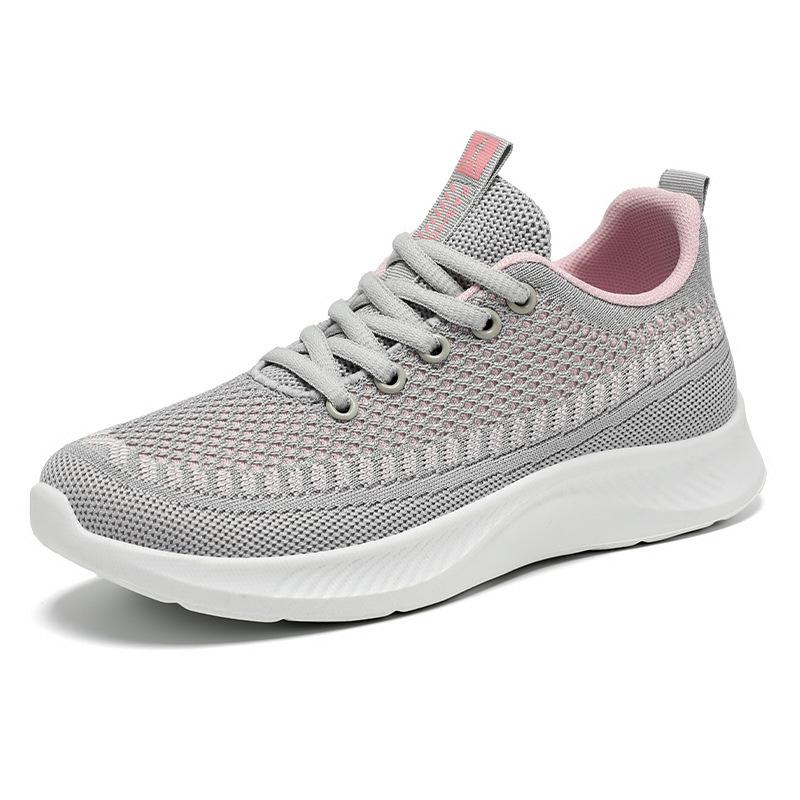 Shoes women's shoes versatile summer casual single shoes hollow breathable running shoes soft sole non-smelly sole sports shoes women