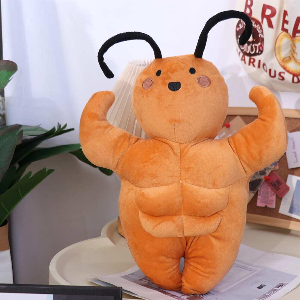 Abdominal Muscles Cockroach Plush Toys Y2K Cockroach Stuffed Dolls Muscle Cockroach Doll  Kids