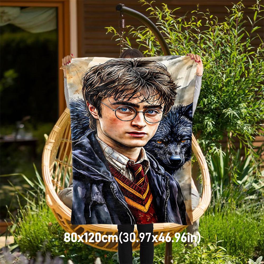 

1PC Harry Potter, Hogwarts Outdoor Flannel Blanket Soft Plush Decor for Picnics, camping,Bedroom, Playroom, Office1148A 80x120cm(31x47inch)