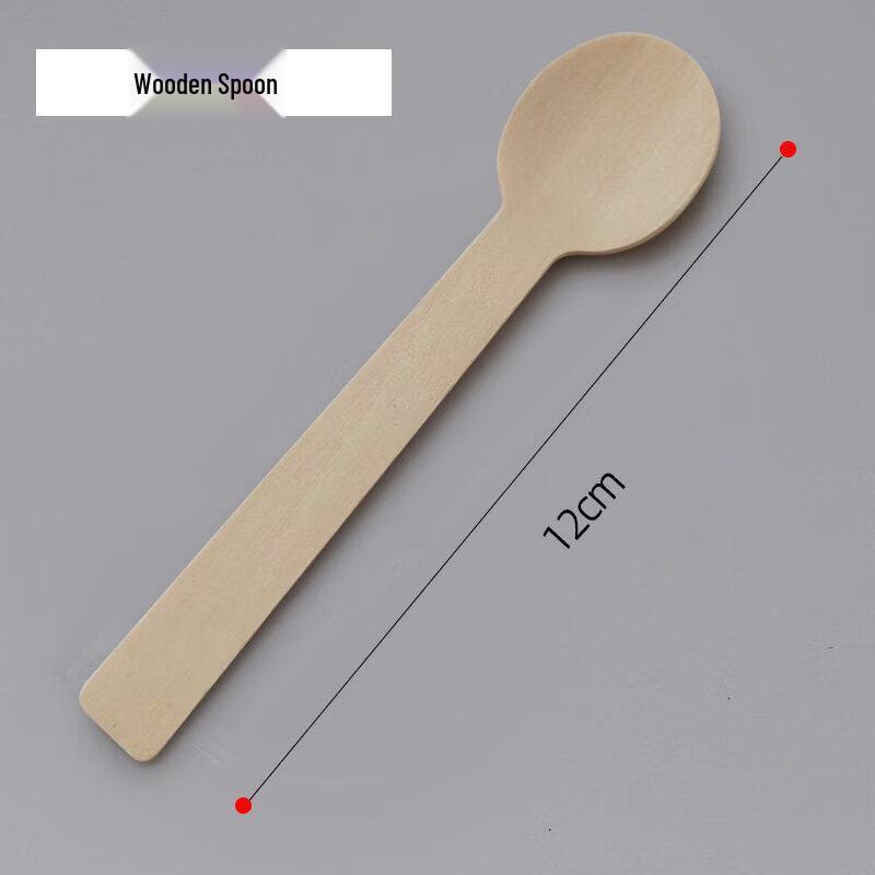 ZISIZ Disposable Long Handle Dessert Cutlery