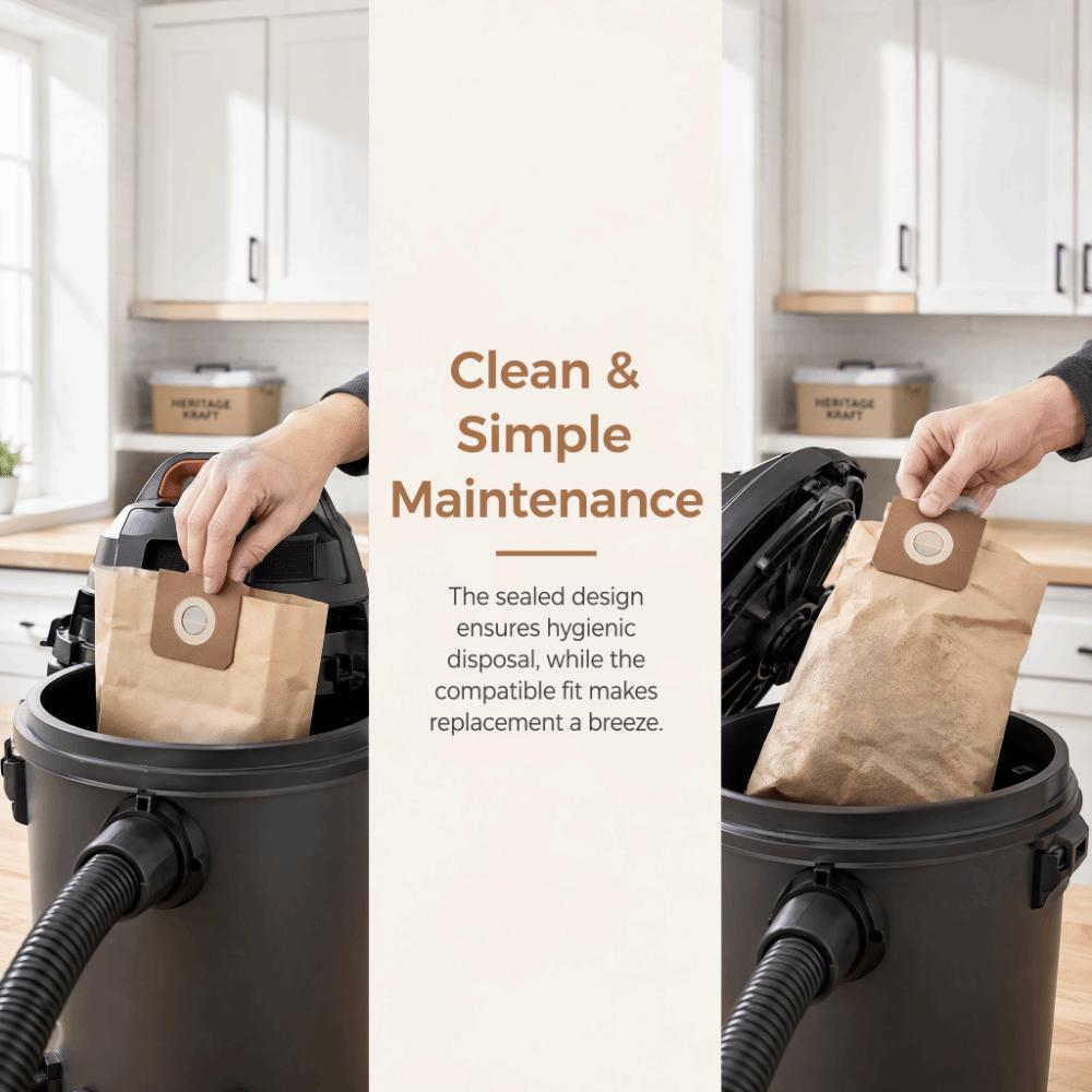5PCS Hygienic Vacuum Dust Collection Bag for Karcher WD3 MV3 6.959-130 Floor Cleaning