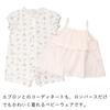 short sleeve size Rose made in Japan [Baby Castle] Romper, combination, 80, Garden,