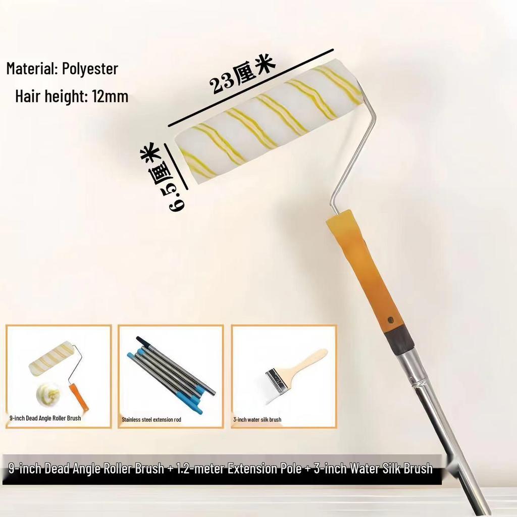 Teleskopischer Latexfarbenroller - Innenwand-Malerwerkzeug aus Wolle