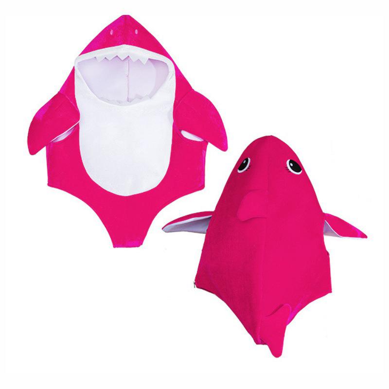 Adult Kids Shark Doll Costume Toddler Family Shark Costume Cosplay Animals Carnival Party Halloween Costume 90 розовый