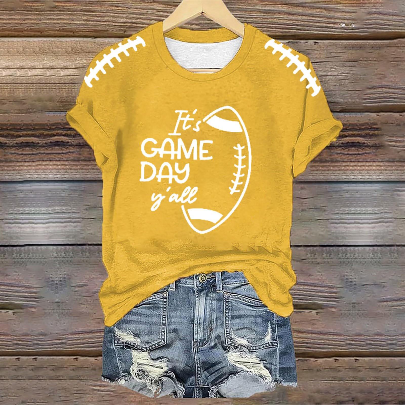 

Женский модный повседневный свободный пуловер с коротким рукавом и принтом с круглым вырезом XXXXL жёлтый