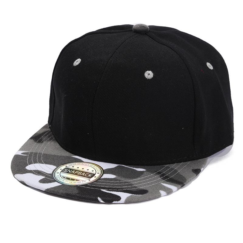 Color-Blocked Flat-Brim Baseball Cap Versatile  Sunshade and Sun Protection Hat Outdoor Fashion Unisex Street Hip-Hop Hat