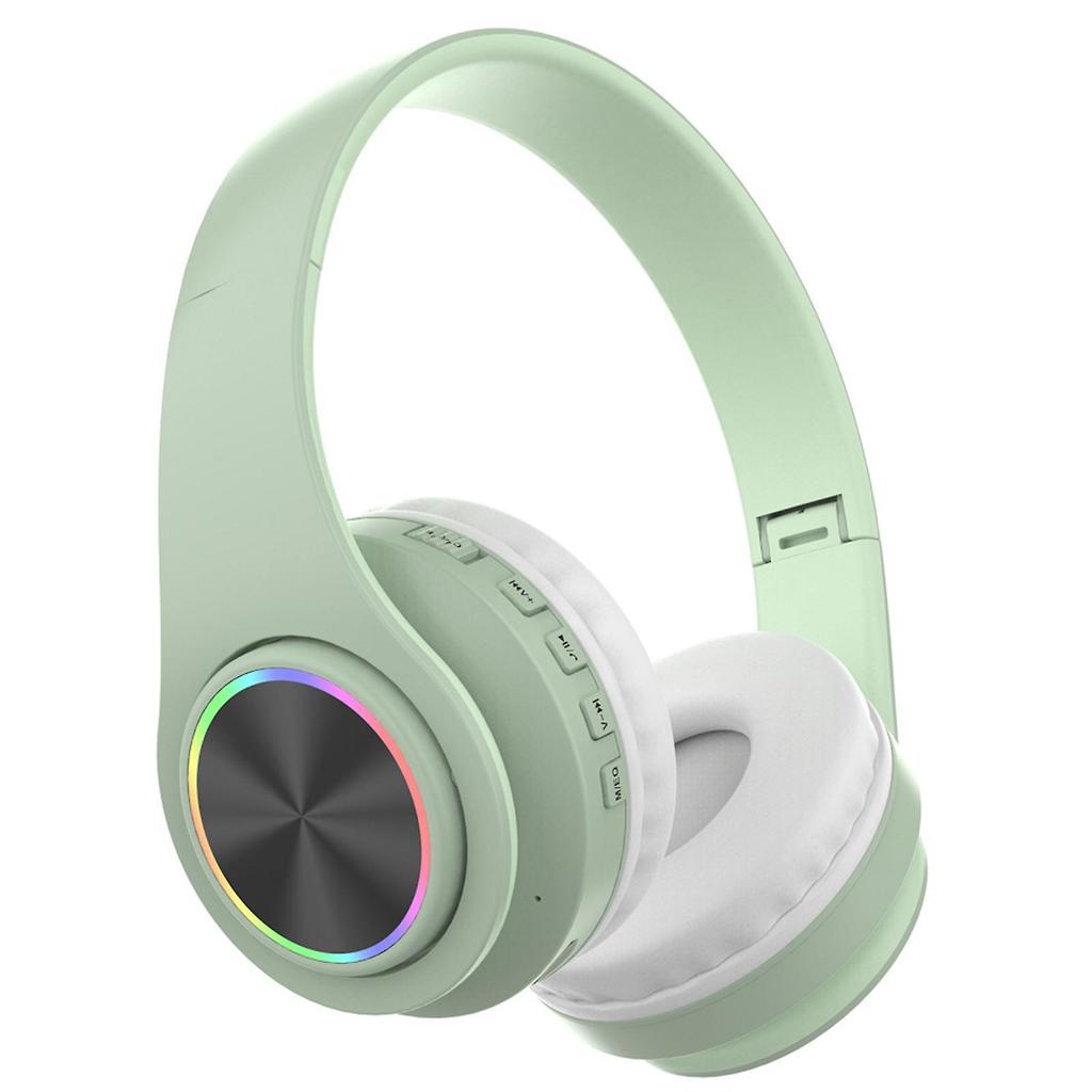 Wireless Over Ear Headset with Colorful Light Multifunctional Portable Headset for Workout Walking