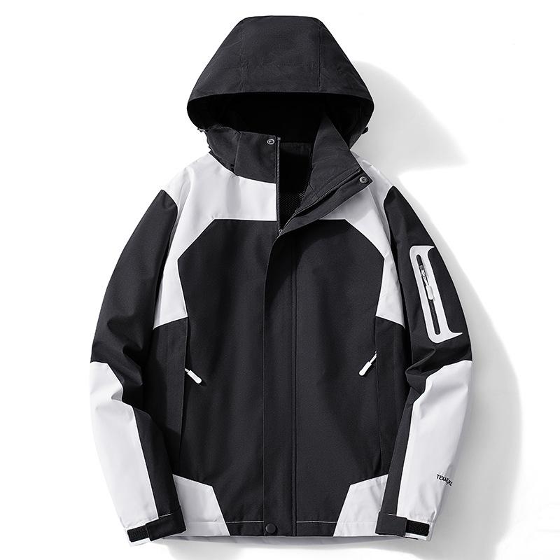Wasserdichte Kapuzen-Wanderjacke für Damen und Herren für Herbst/Winter