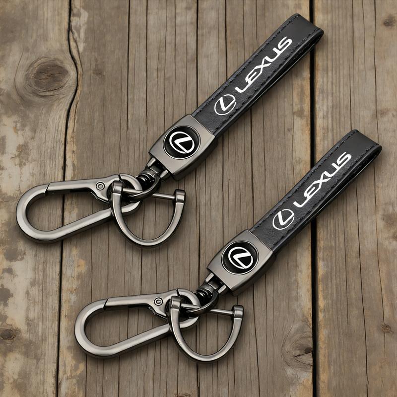 Car Emblem Leather Keychain Metal Key Ring Ornaments For Lexus RX330 IS250 Ct200h ES300h RX350 IS300h Car Key Holder Accessories
