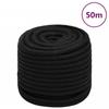 152838 vidaXL Work Rope Black 18 Mm 50 M Polyester