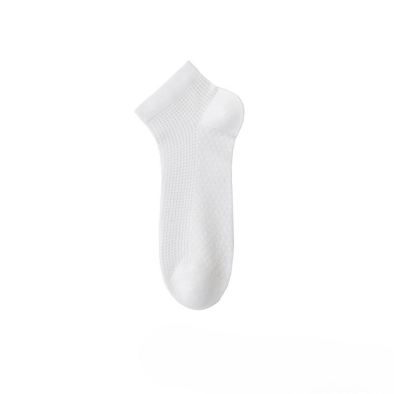 Calzini di Seta da Uomo - Calzini Corti Senza Cuciture, Traspiranti, Assorbi Sudore, Resistenti agli Odori, Design a Rete, Tacco Basso, Apertura Bassa.