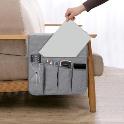 Organizador de reposabrazos para sofá, soporte para control remoto con bolsillos, múltiples compartimentos, fácil de instalar, bolsa de almacenamiento para sillón