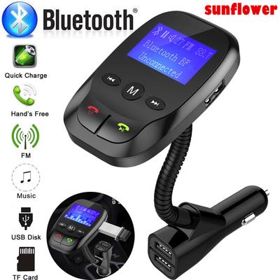 Wireless In-Car Bluetooth Car Kit FM Transmitter MP3 Radio Adapter 2USB Charger