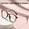 Fashion Blocking Blue Light Reading Glasses Women High Quality Anti-Blue Light Eyeglasses Woman Transparent Readers