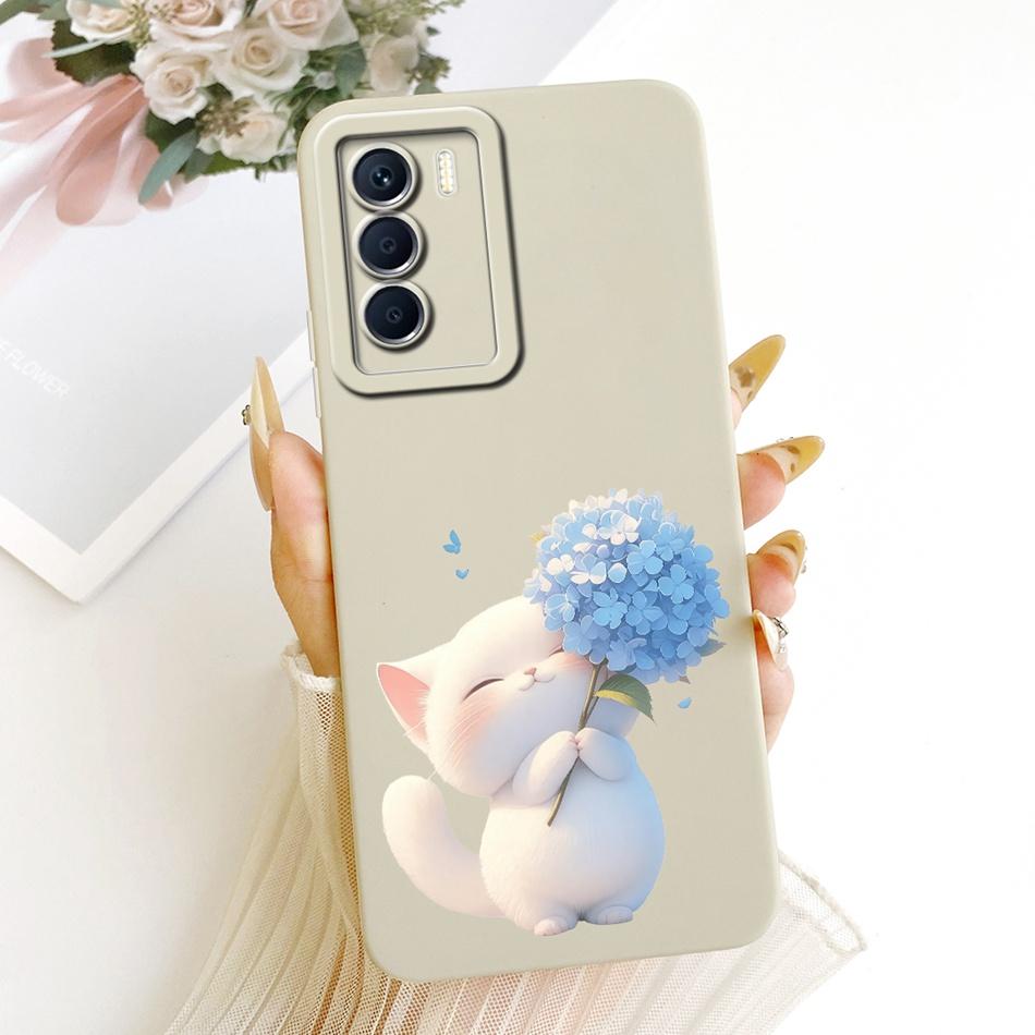 For Infinix Zero 5G 2023 X6815C X6815D Cute Cat Flower Cartoon Phone Case For Infinix Zero 5G (2023) Soft Silicone Cover Bumpers