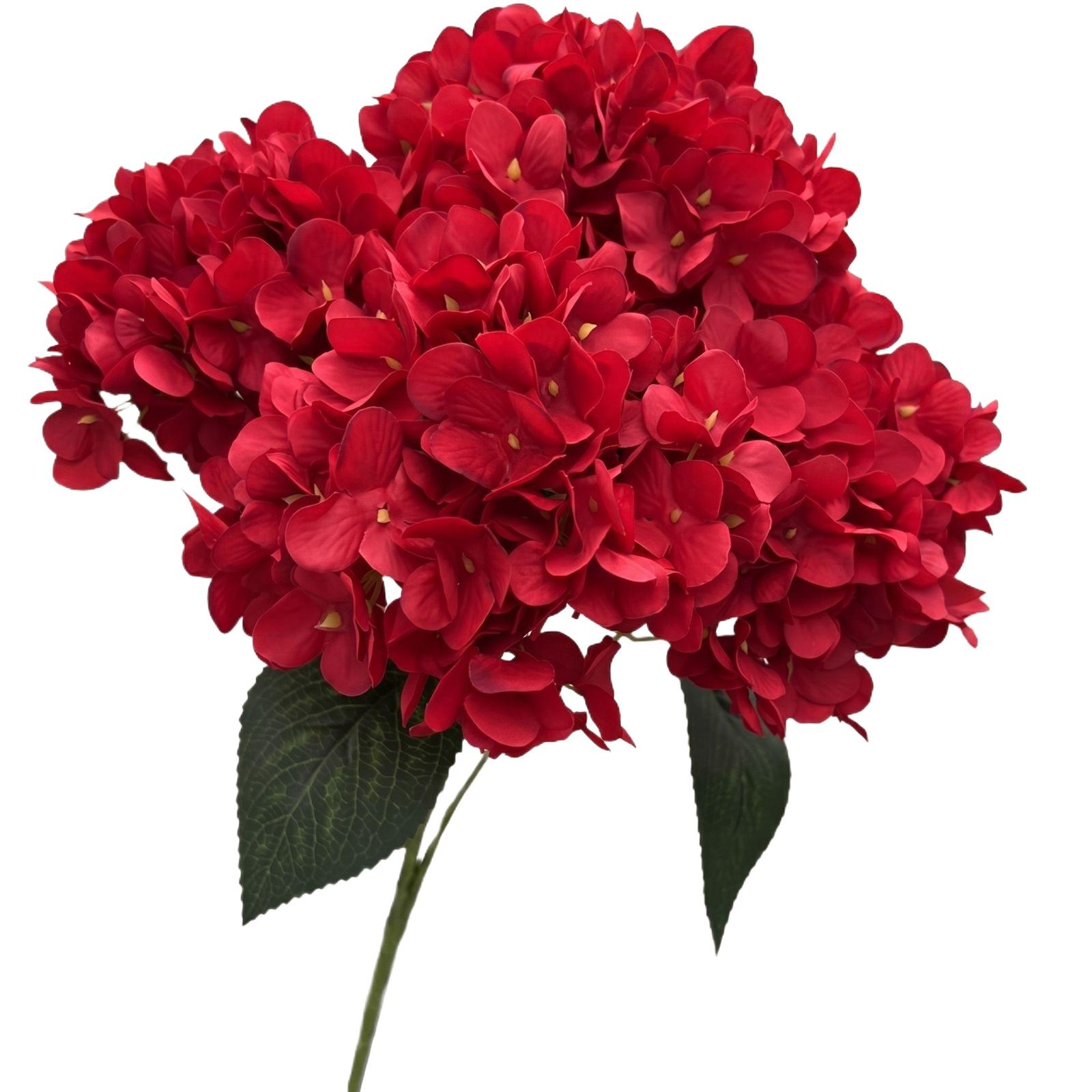 

Artificial Hydrangea Flower with 5 Silk Heads Lifelike Decorative Bouquet for Porch Garden Yard Wedding Event Decor One Size