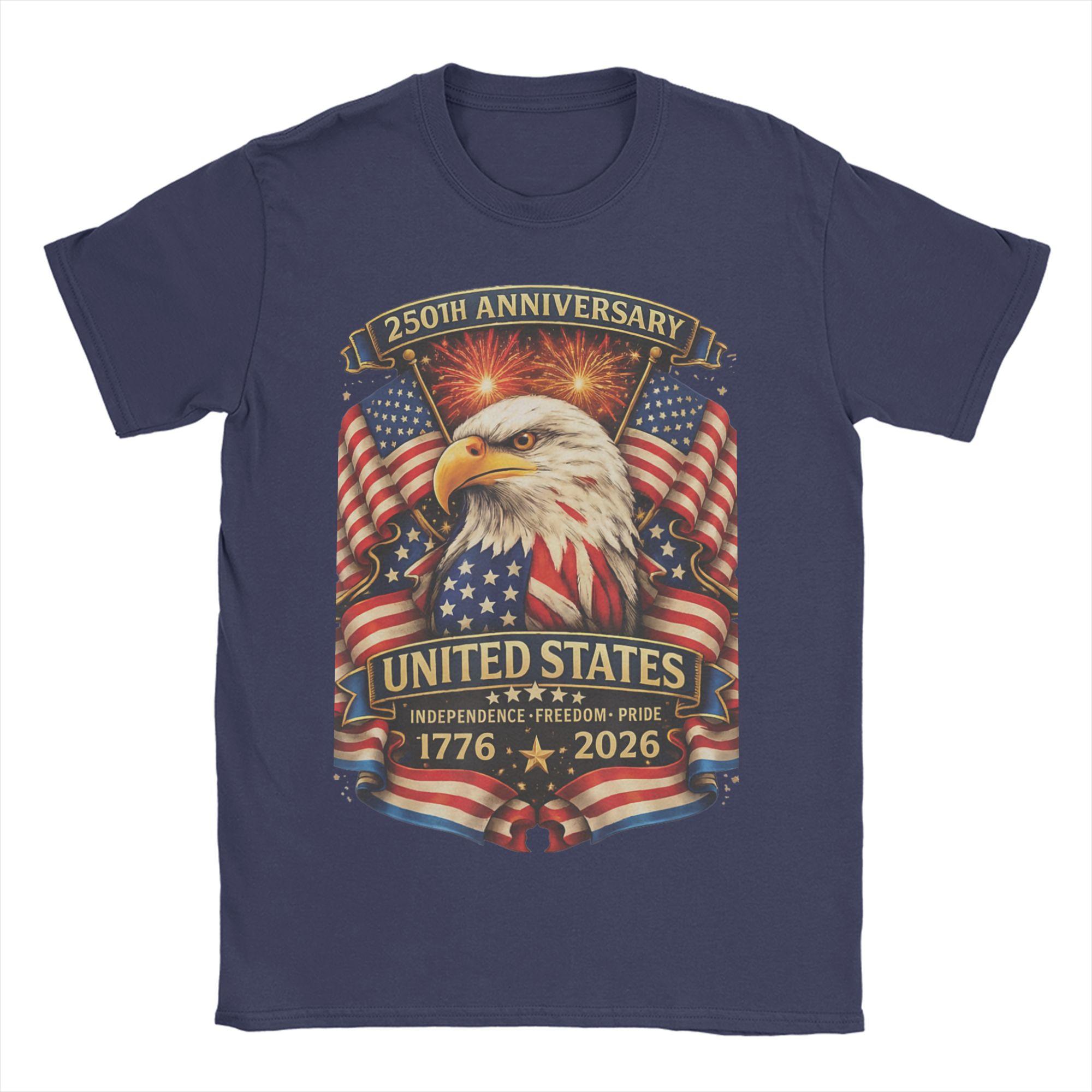 

Oversized T Shirt Summer Anniversary USA Fashion T Shirts Cotton Tee Shirt for Unisexs Aesthetic Cheap Short Sleeve Tops 4XL