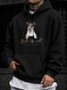 Unisex Hoodie, Casual Daily Wear, Jack Russell Dog Print, Pullover Sweatshirt, Soft Comfortable Fit, Autumn Winter Outdoor, Front Pocket Drawstring Ho