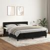 Exclusive House - Bed Slatted Base with Mattress Black 180x200 Cm Velvet