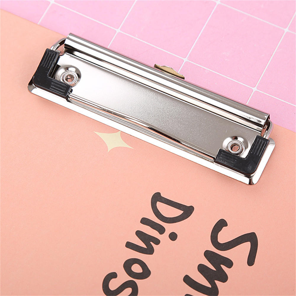 Cartoon A4 Clipboard Writing Sheet Pad Clipboard Menu Data File Storage Folder Writing Clamps Paper Holder Office School Supplie