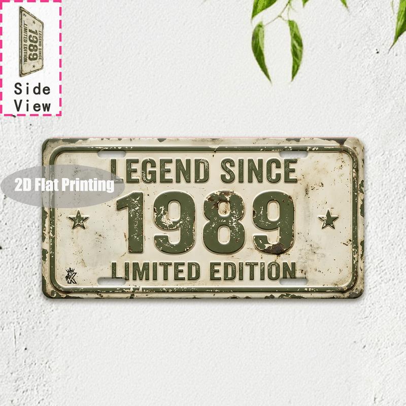 Tin Sign  Vintage Durable Metal Plaque Wall Decor Home Office Bar Man Cave Global City Coordinate Birth Year License Plate W