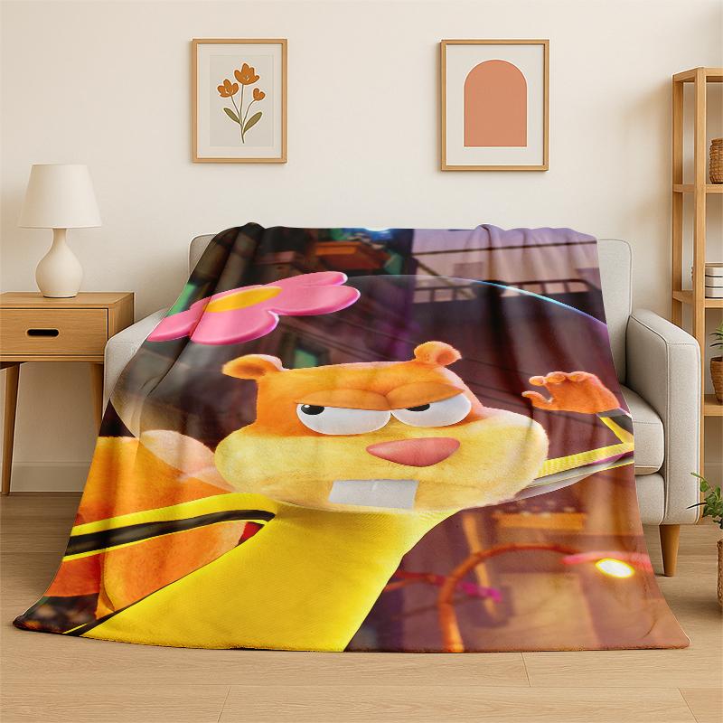 Manta de Franela de Dibujos Animados S-Bob Esponja Patricio Estrella Suave Cálida para Dormitorio Sala de Estar Cama Viaje Camping Picnic Niño