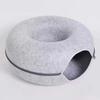 Donut Tunnel Style Felt Cat Bed - Breathable, Removable, Washable, All-Season Use