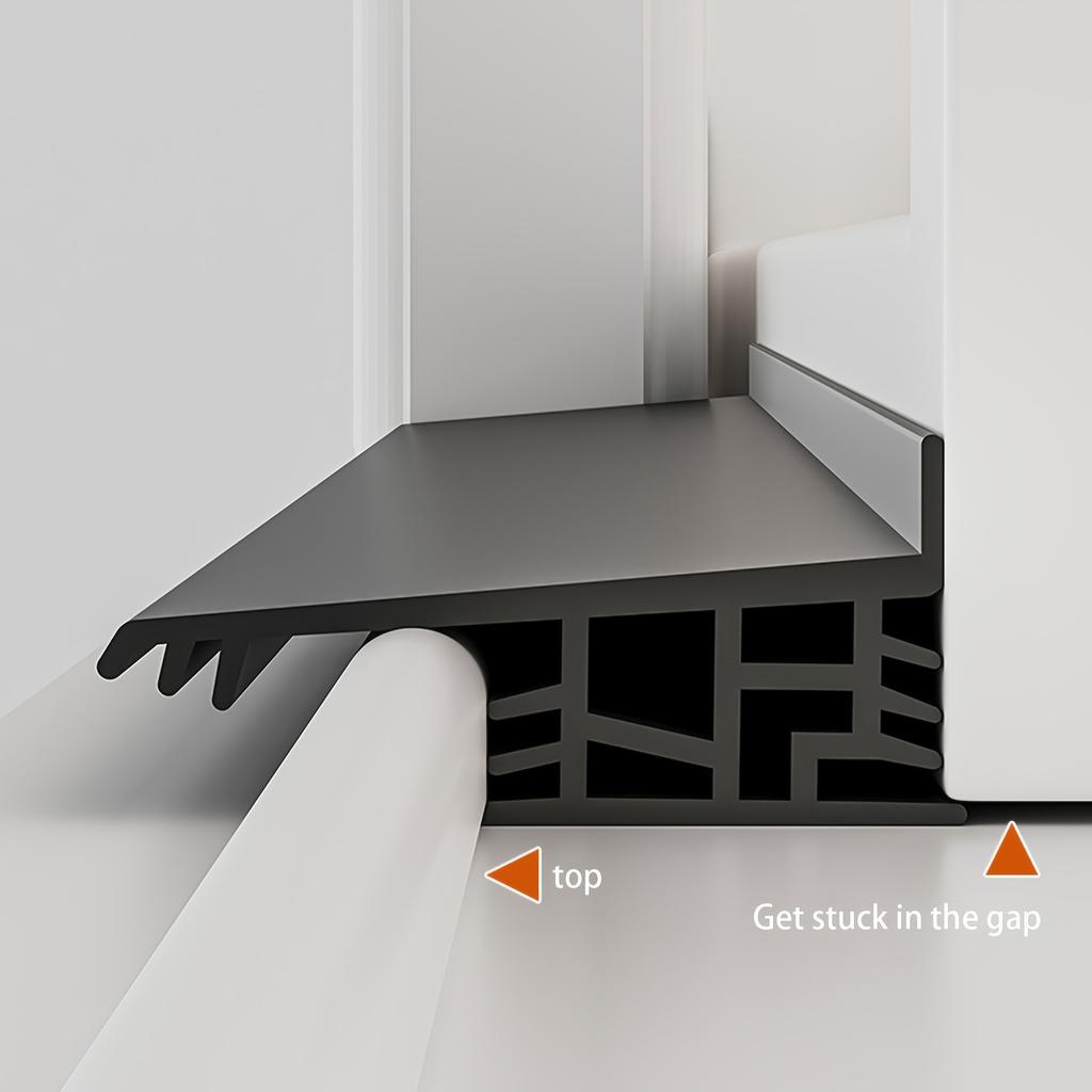 TPE Window Water Blocking Bar Sliding Window Rain Weatherstrip with Adhesive Backing for Insulation Windproof Sealing Strip