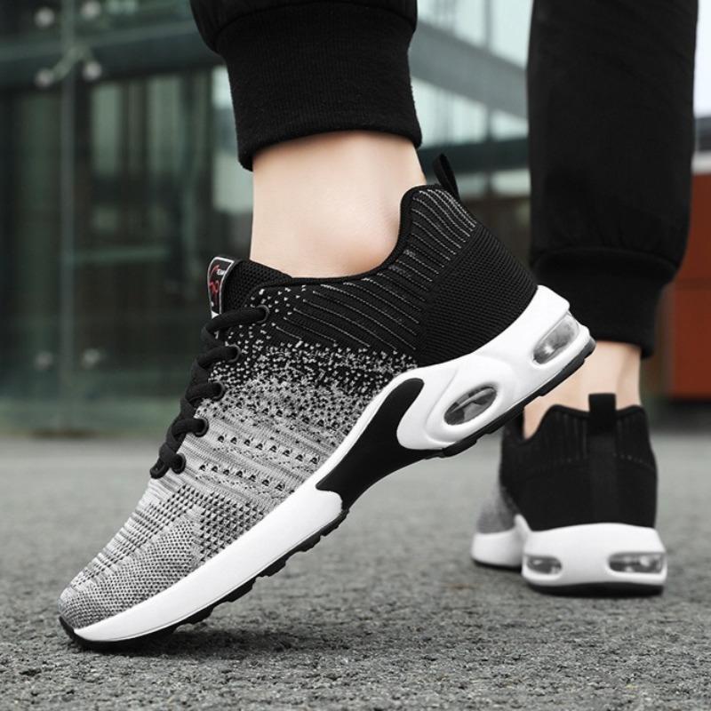 Men Breathable Shock Absorbing Running Shoes Lightweight Cushioned Athletic Sneakers