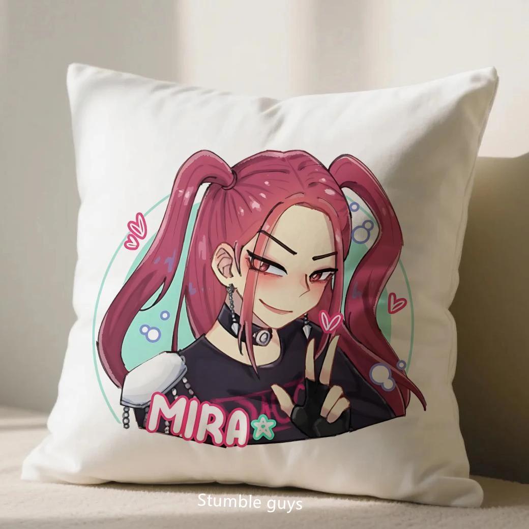 

Demon Hunters Anime Cushion Cover Sofa Kpop 45X45cm Pillowcase Home Decor 18x18Inch