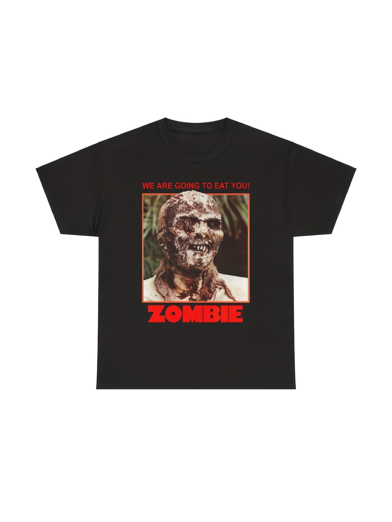 Lucio Fulci s Zombie Horror Movie Logo T-Shirt - Official  We re Gonna Eat You  Print L