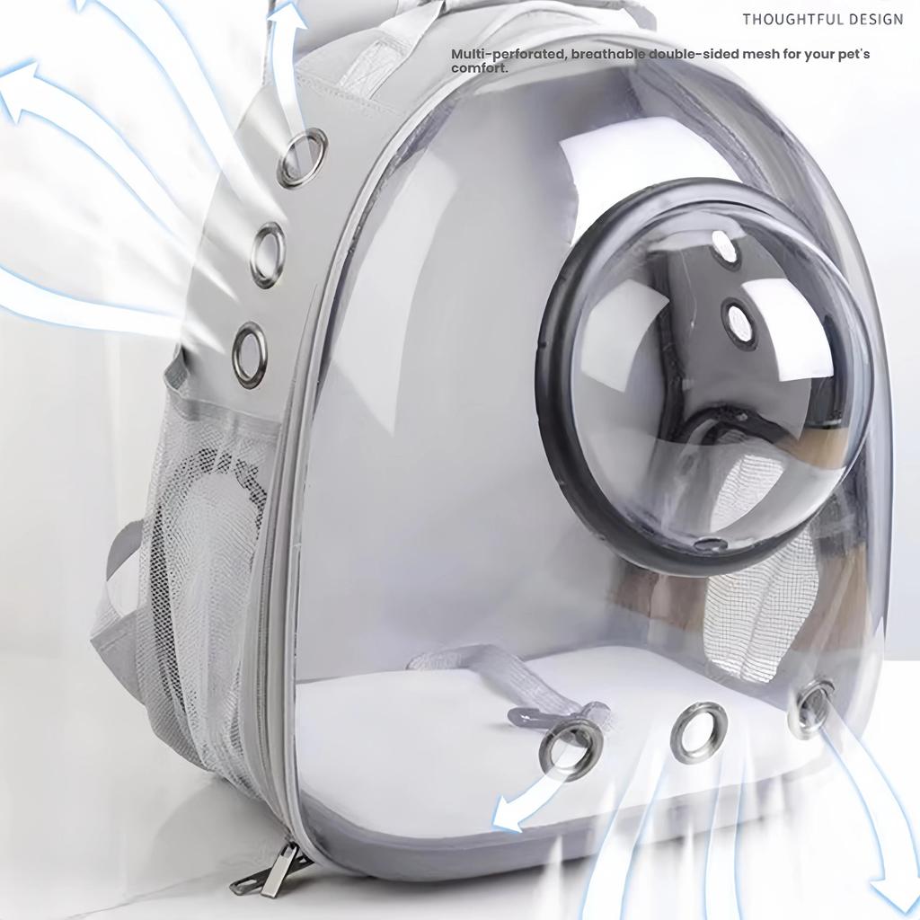 HOUYA Cat Carrier, Portable Space Capsule Bag, Breathable Backpack, Large Capacity, Anti-panic, Car-Mounted, Transparent, Lightweight Backpack
